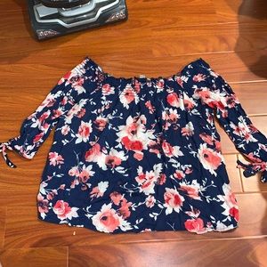 Off the shoulder floral top